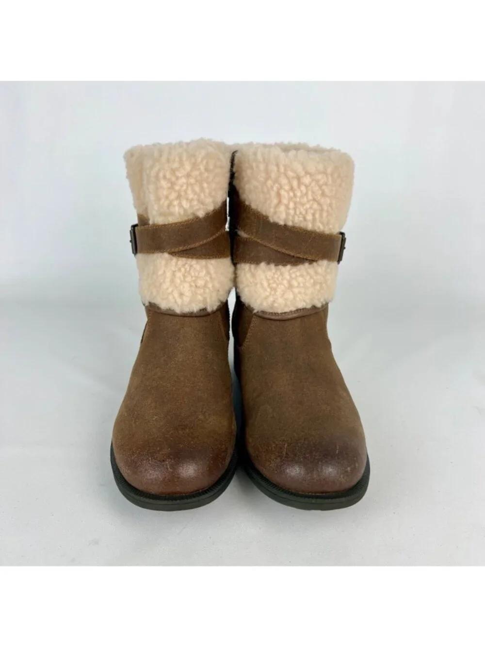 Ugg Womens Blayre III Shearling Boots Brown Waterproof Leather 1095153 size 6.5